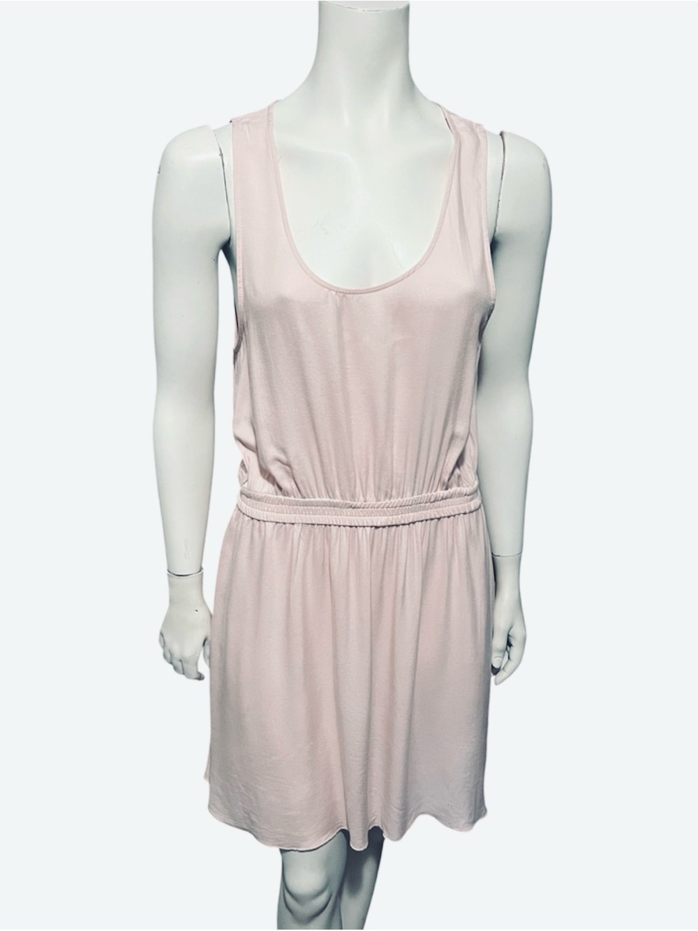 TALULA Sleeveless Light Pink Scoop-Neck Casual Dress
